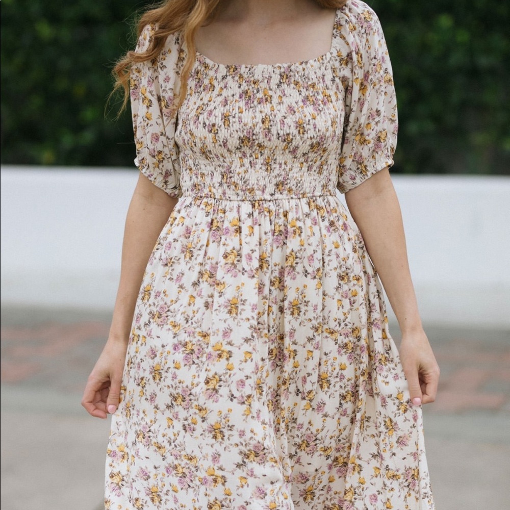 Phoenix Smocked Midi Dress